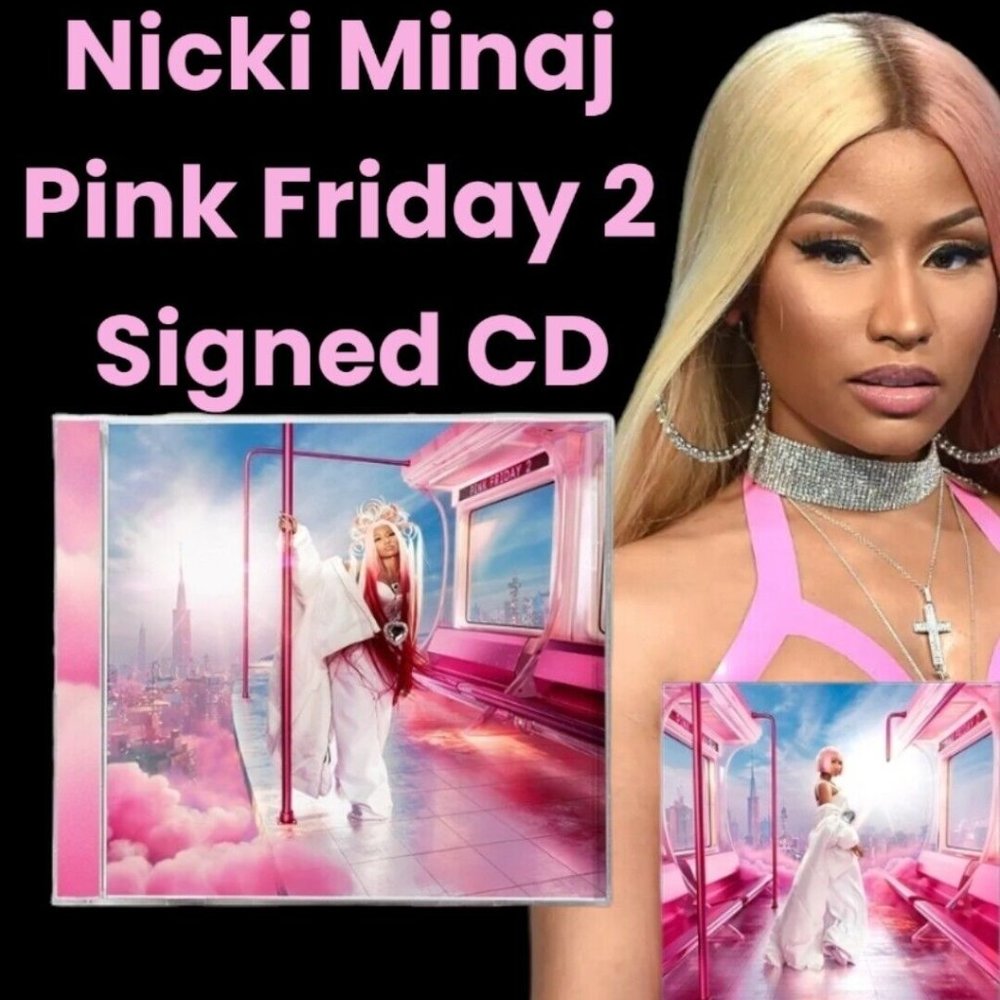 Nicki Minaj Pink Friday 2 CD With Signed Autographed Art Card In Hand Free Ship!